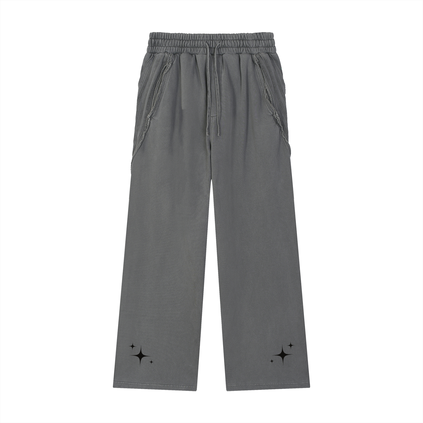 Snow Washed Tape Raw Edge Sweatpants