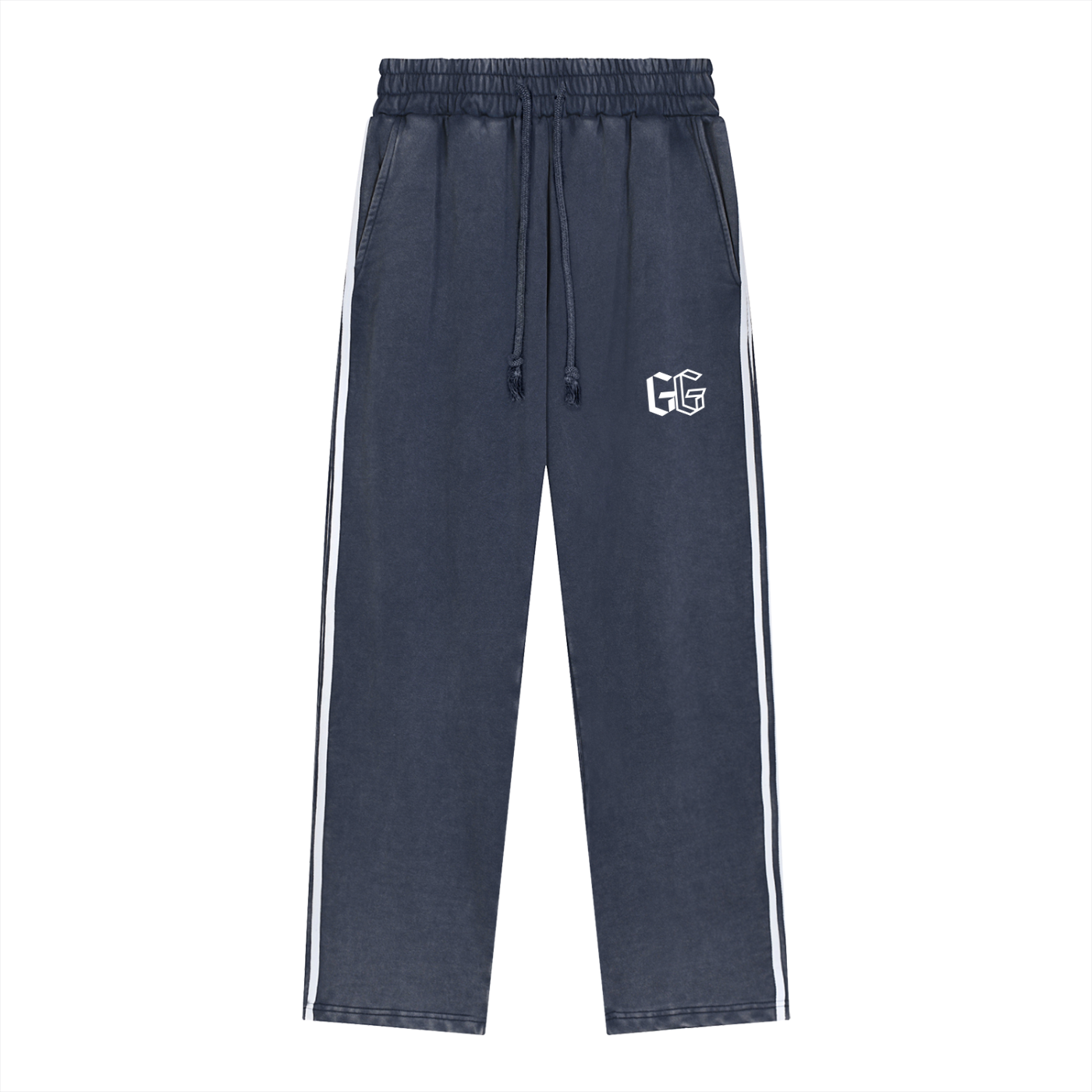 Snow Washed Contrast Tape Sweatpants