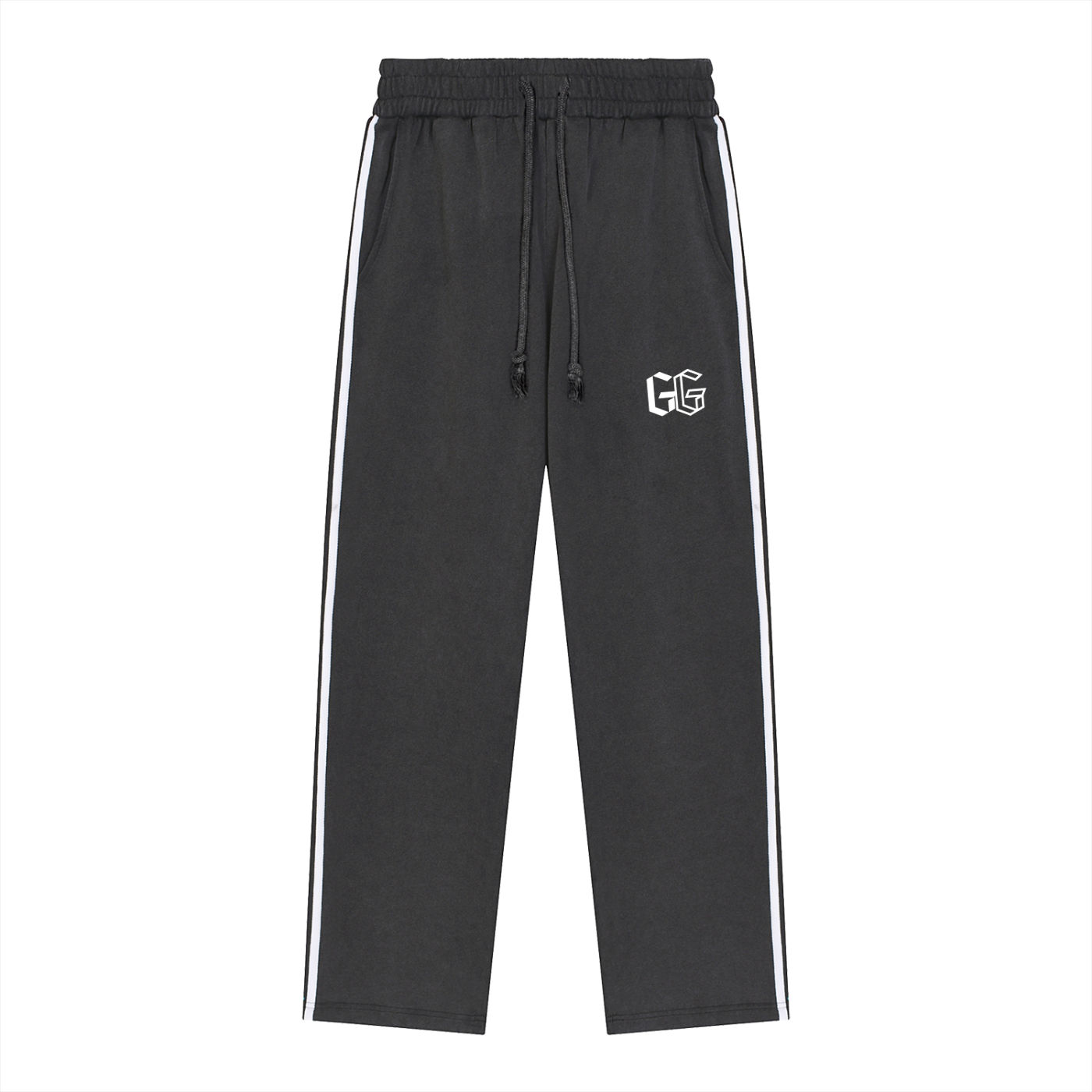 Snow Washed Contrast Tape Sweatpants
