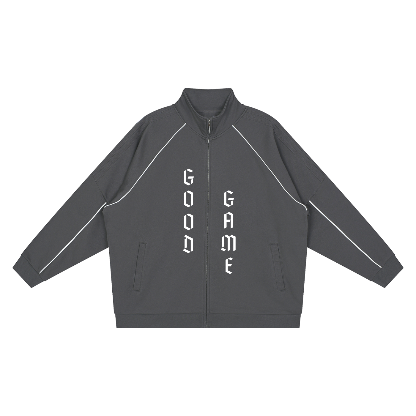 Reflection Striped Raglan Sleeve  Jacket