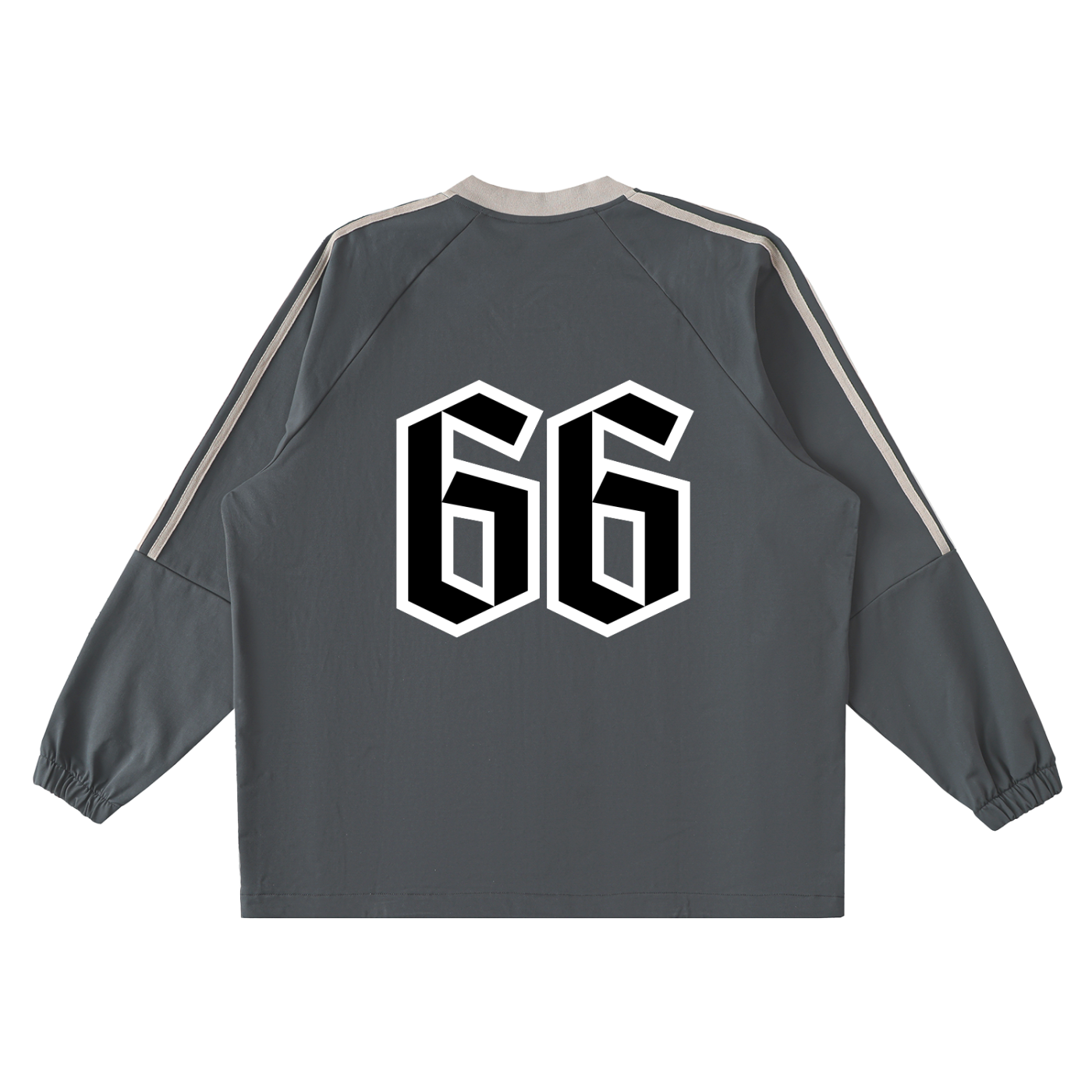 Color-Block V-Neck Long-Sleeve T-Shirt