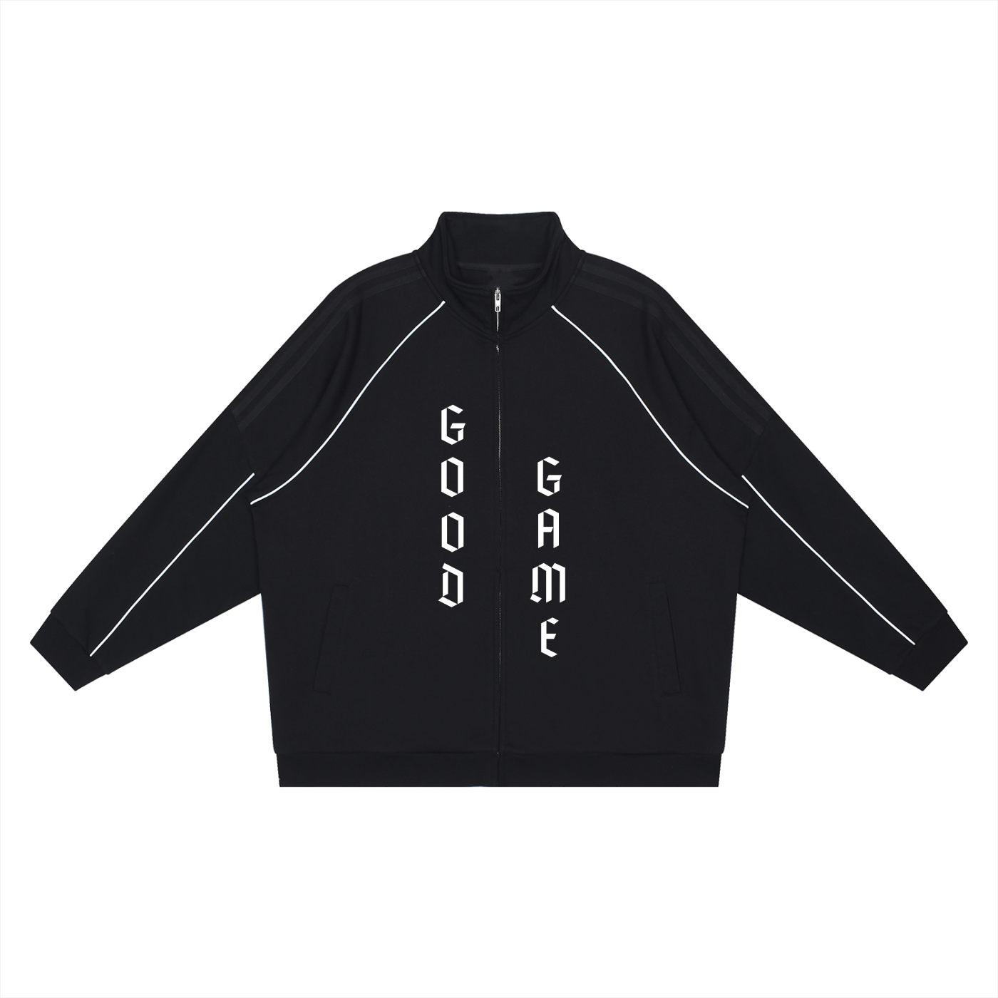 Reflection Striped Raglan Sleeve  Jacket