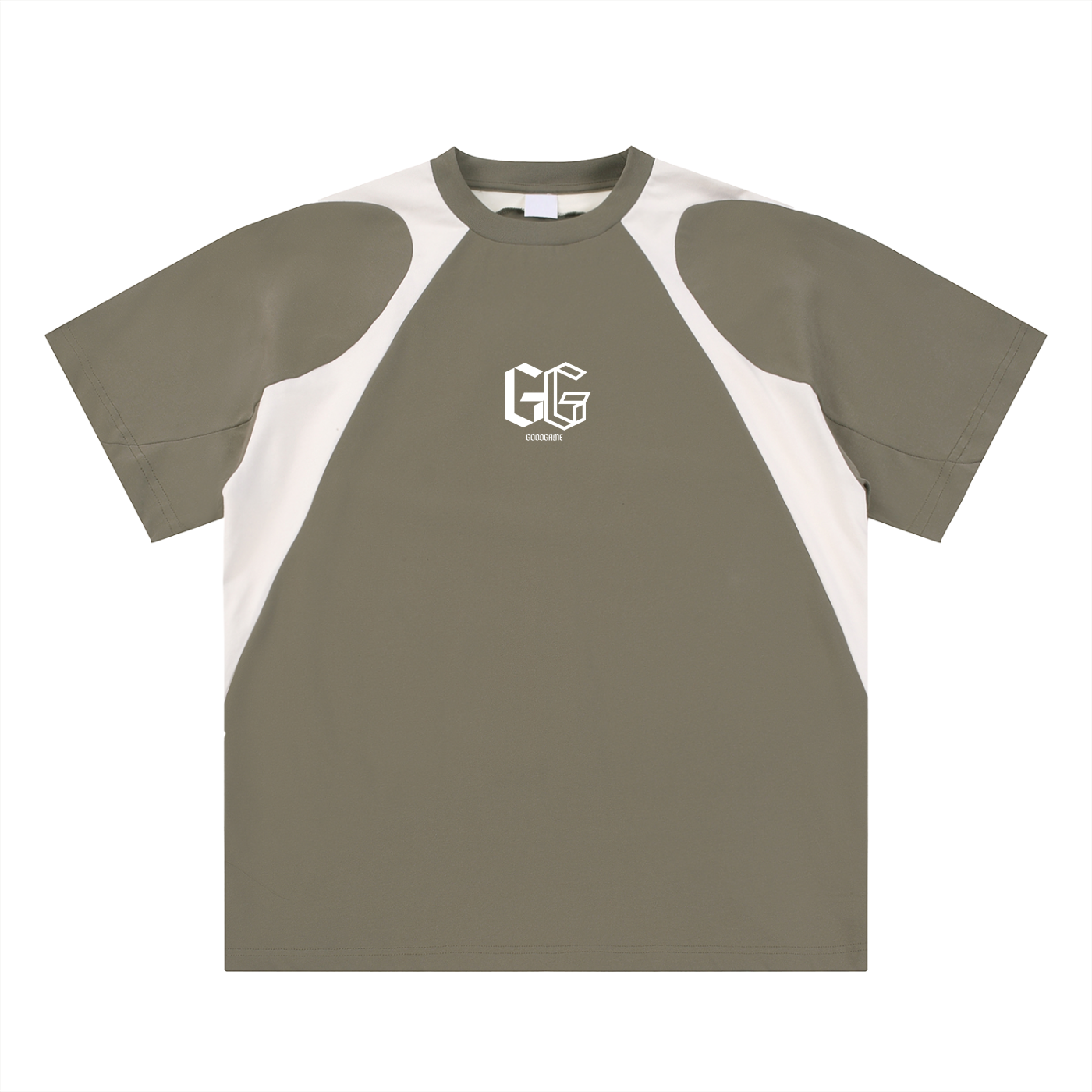 Contrast Panel Cotton T-Shirt