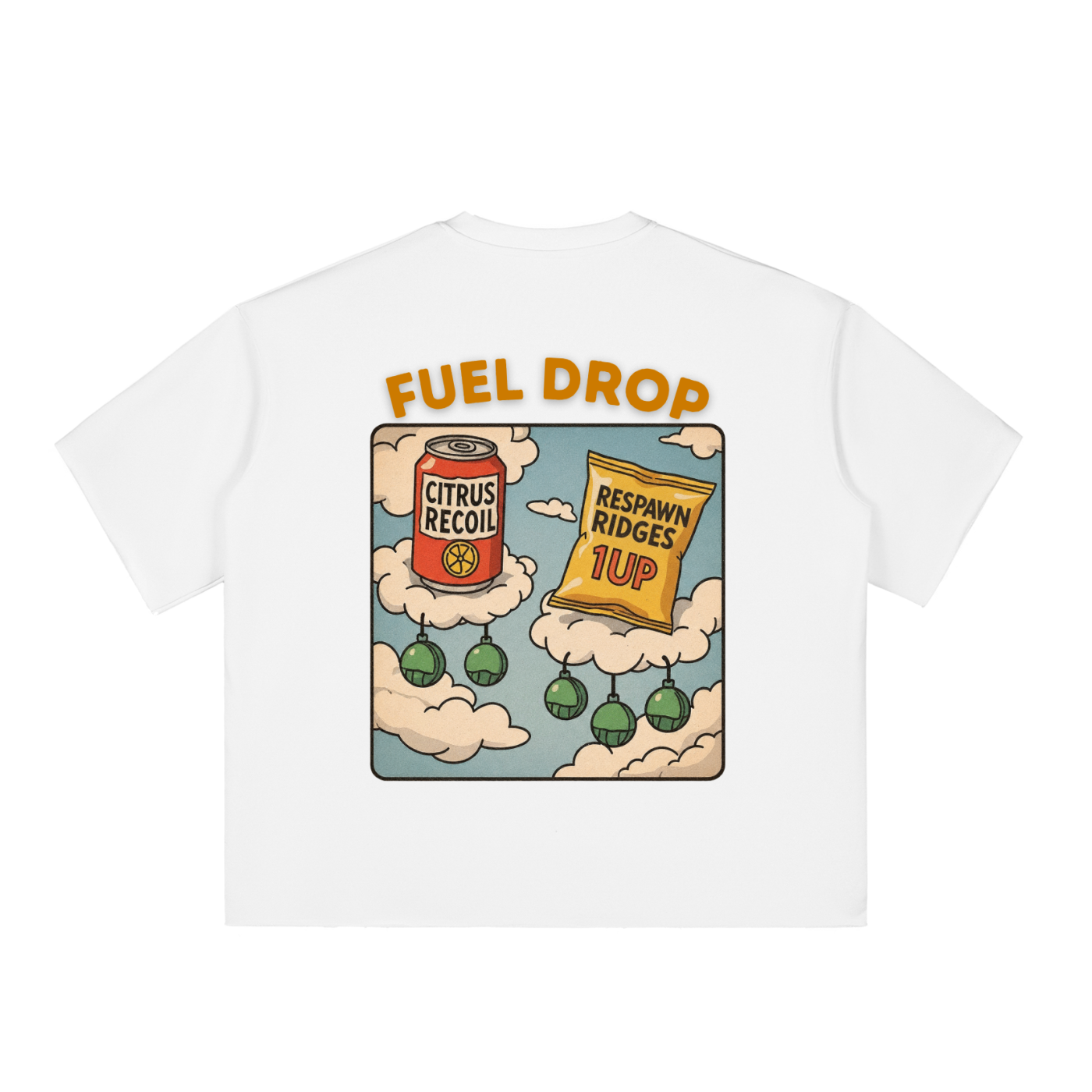 Boxy Half-Sleeve Raw-Edge T-Shirt