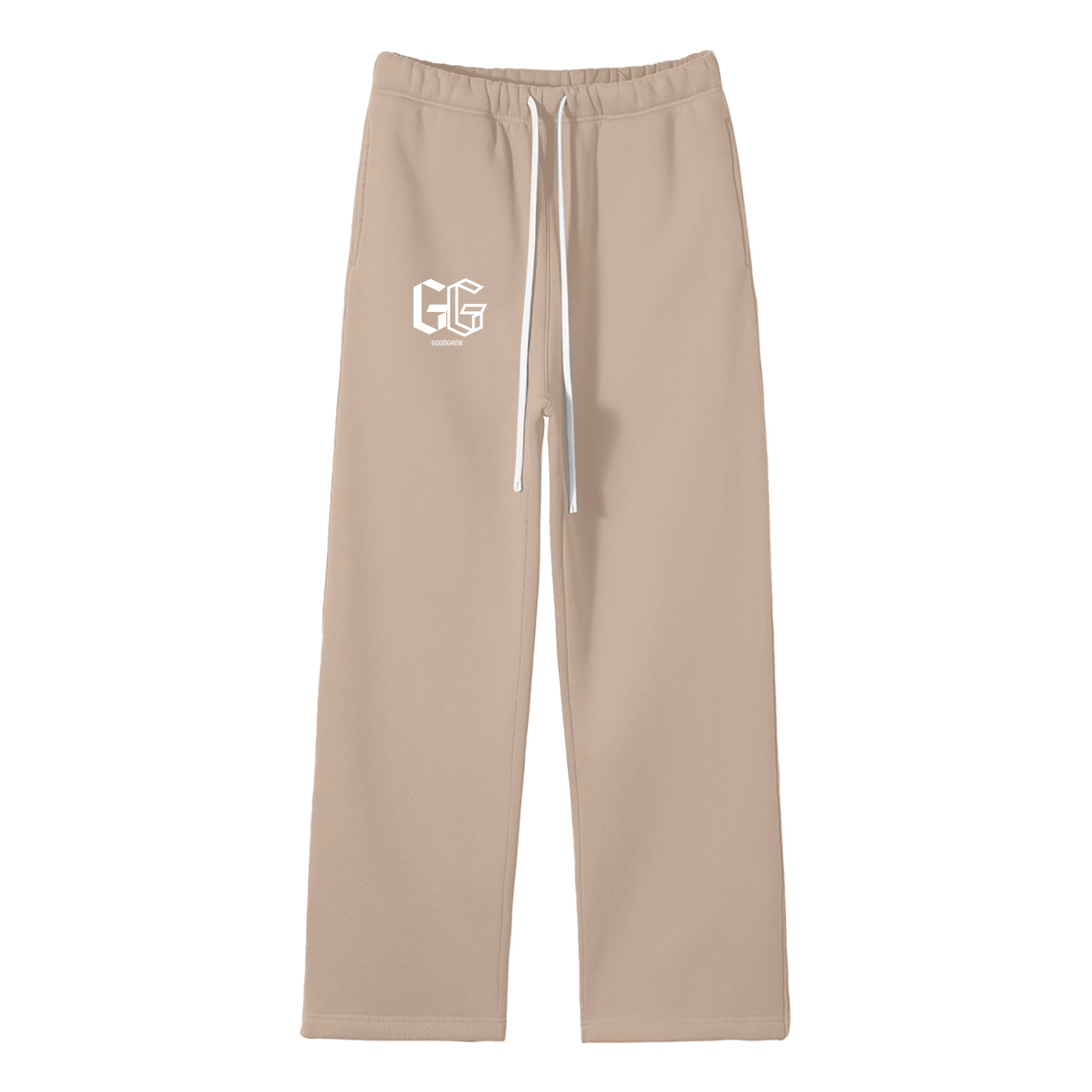 Unisex Solid Color Fleece Straight Leg Pants