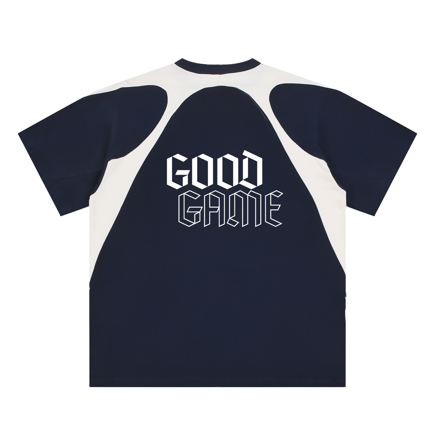 Contrast Panel Cotton T-Shirt