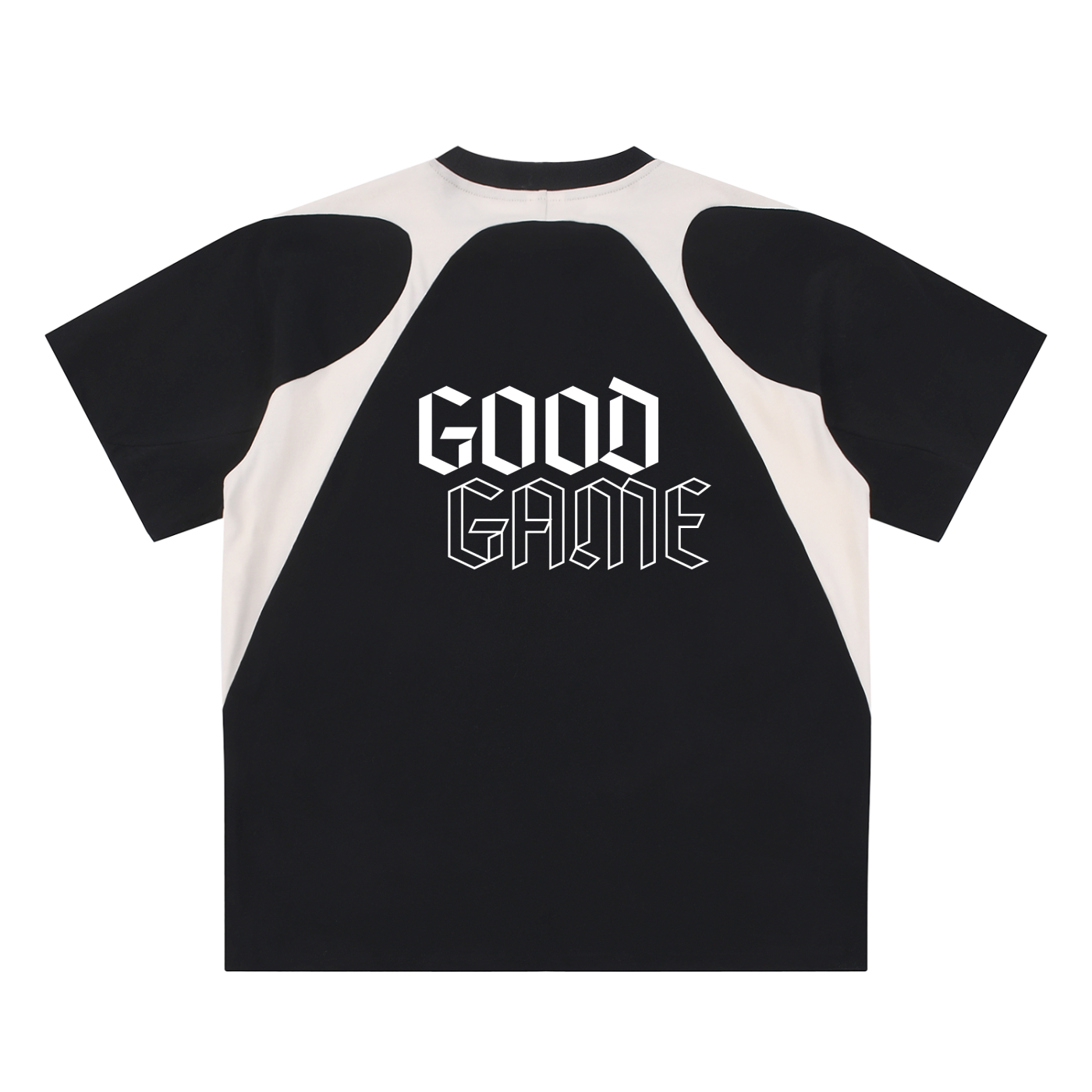 Contrast Panel Cotton T-Shirt