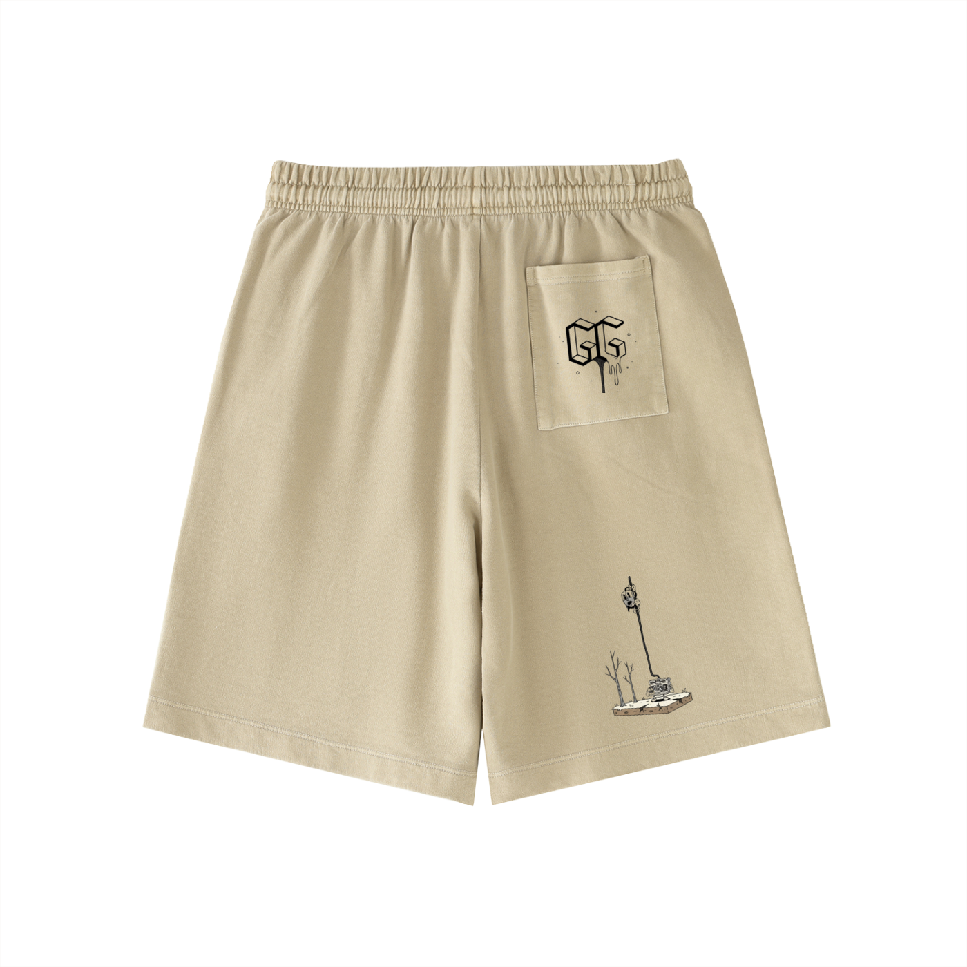 Vintage Wash Cotton Shorts