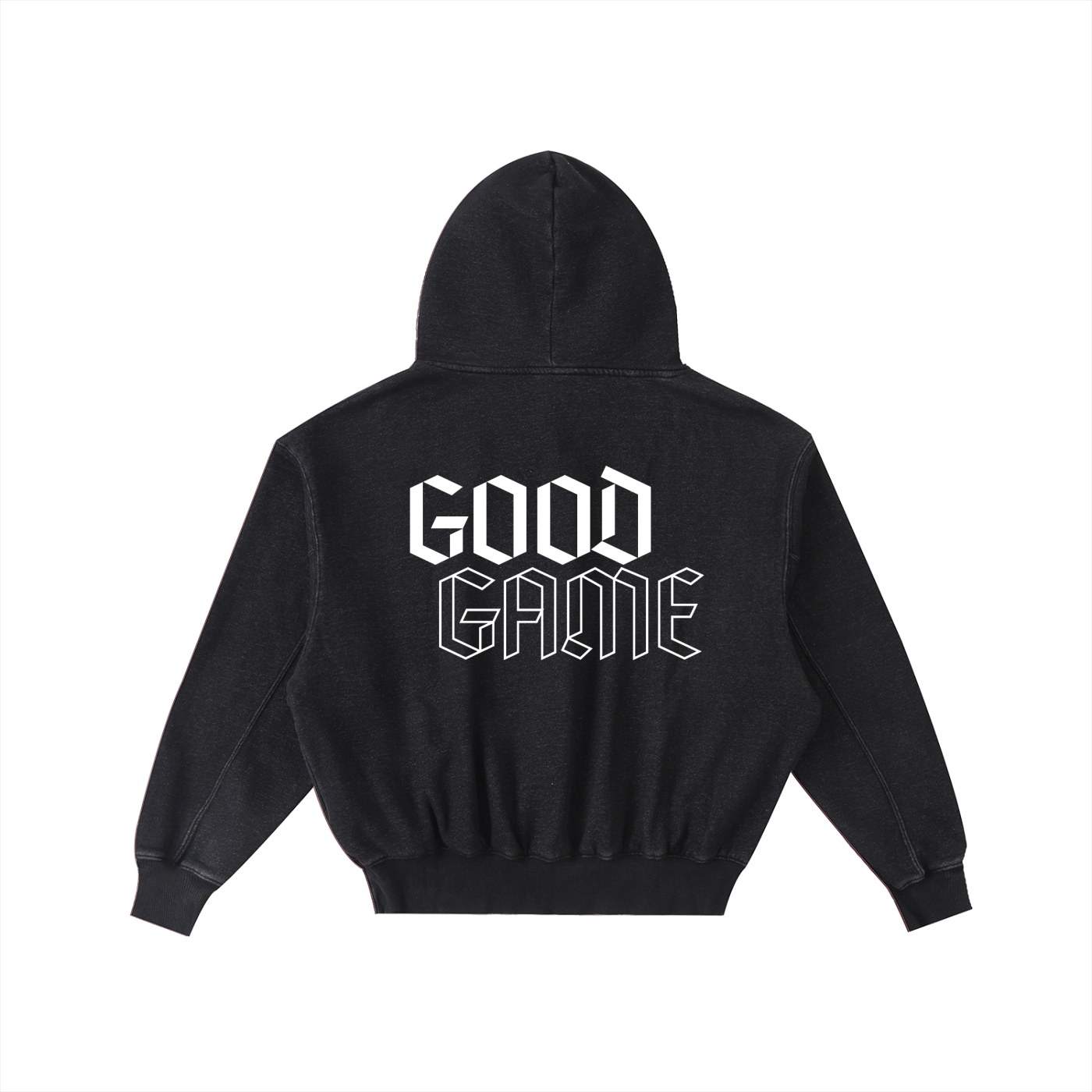 Frayed Enzyme Washed Fleece Hoodie