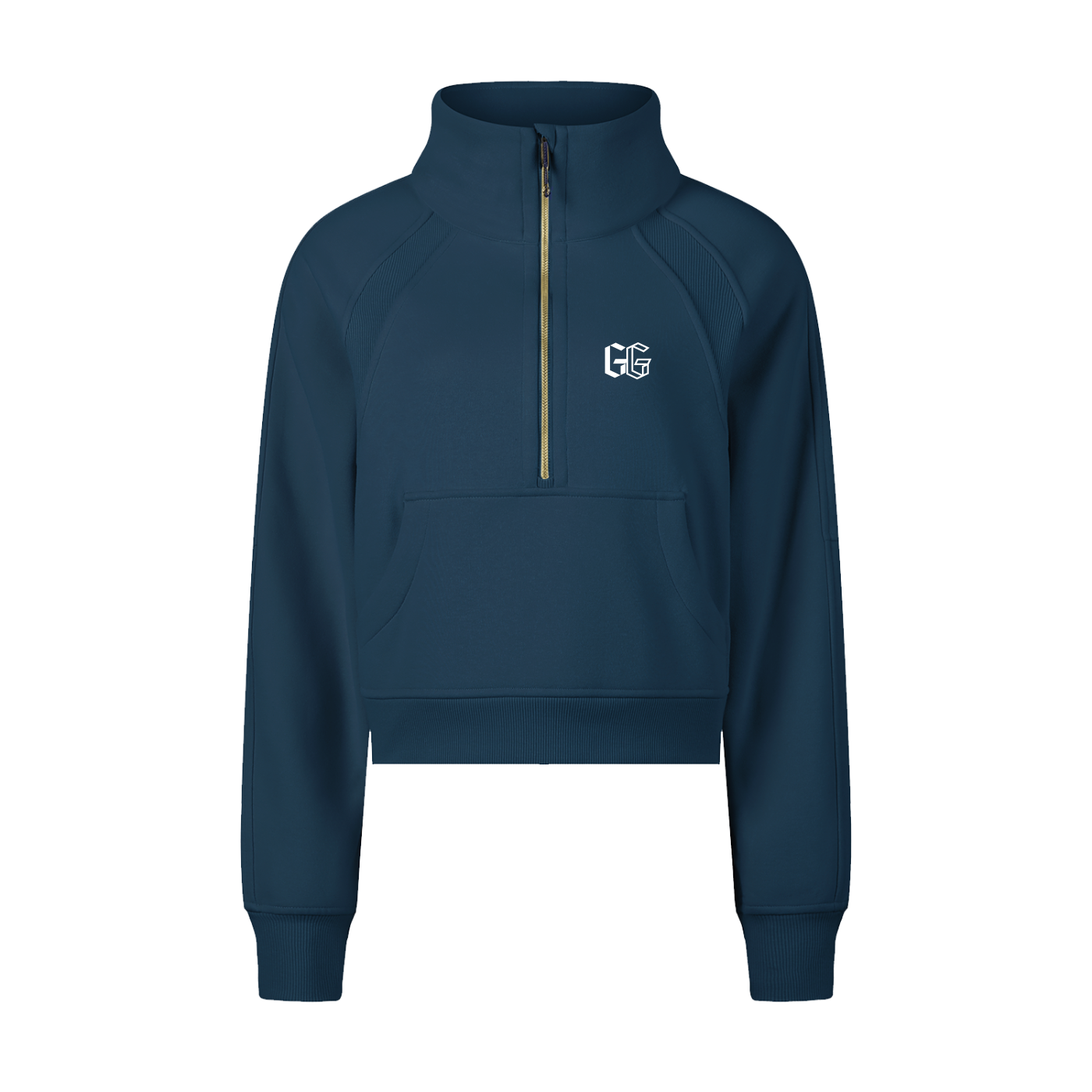 Cropped Half-Zip Sweatshirt