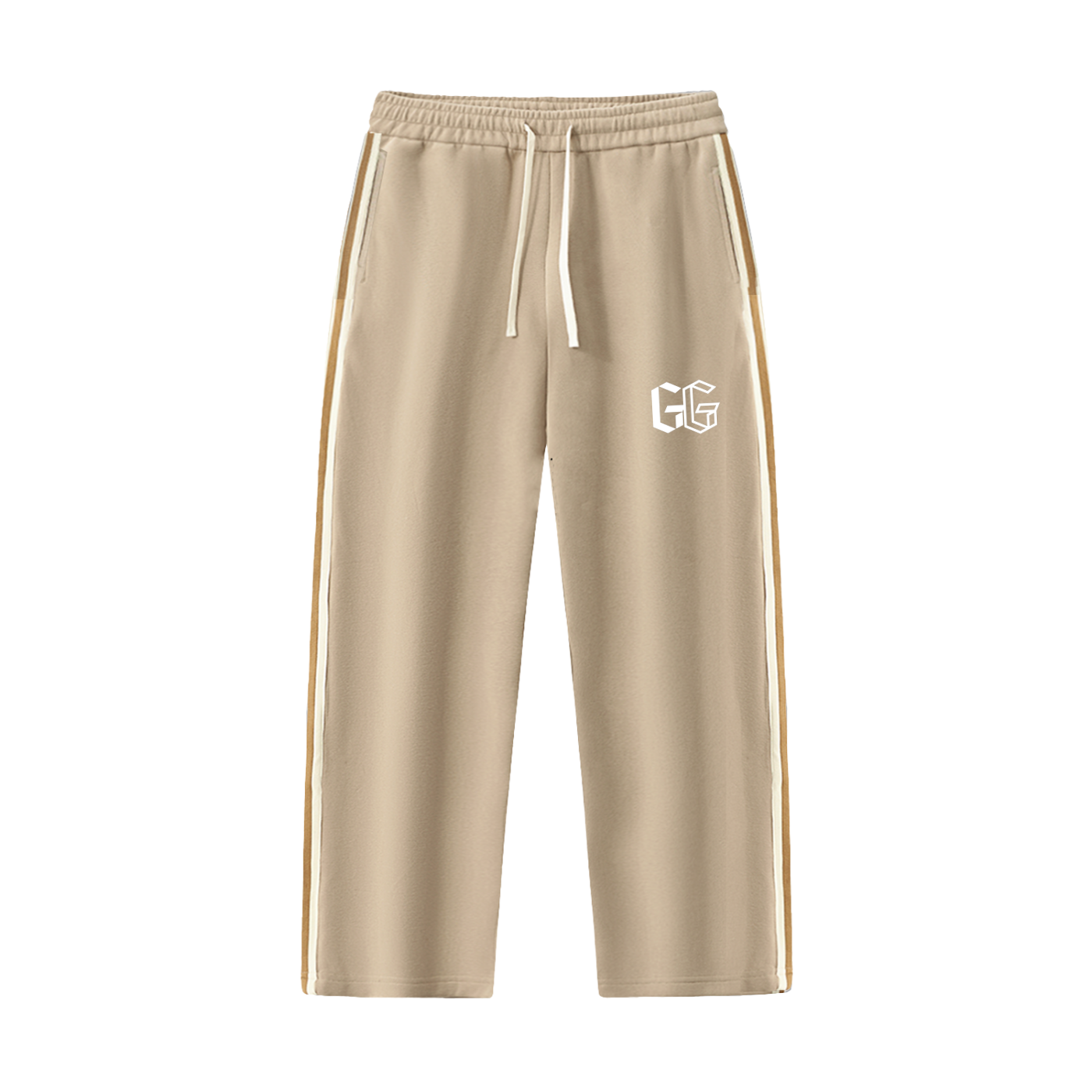 Contrast Side-Stripe Straight-Leg  Pants