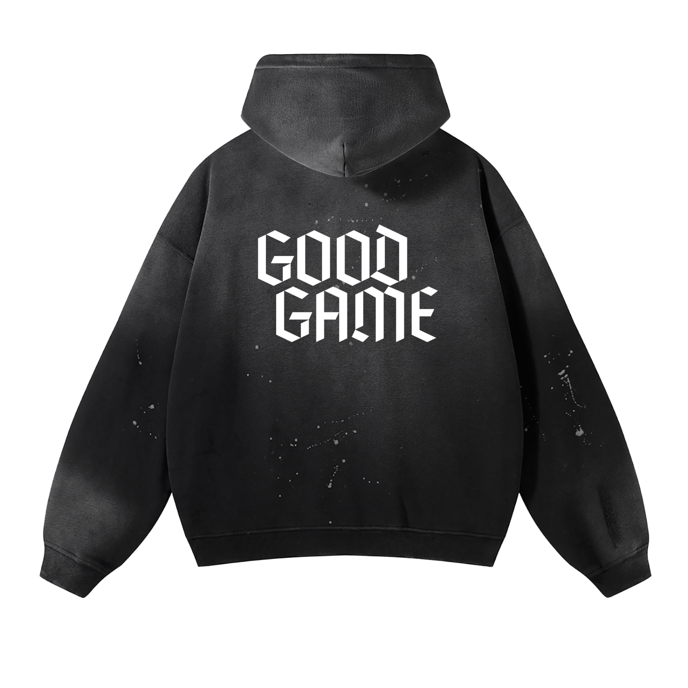 Vintage Washed Frayed Fleece Hoodie