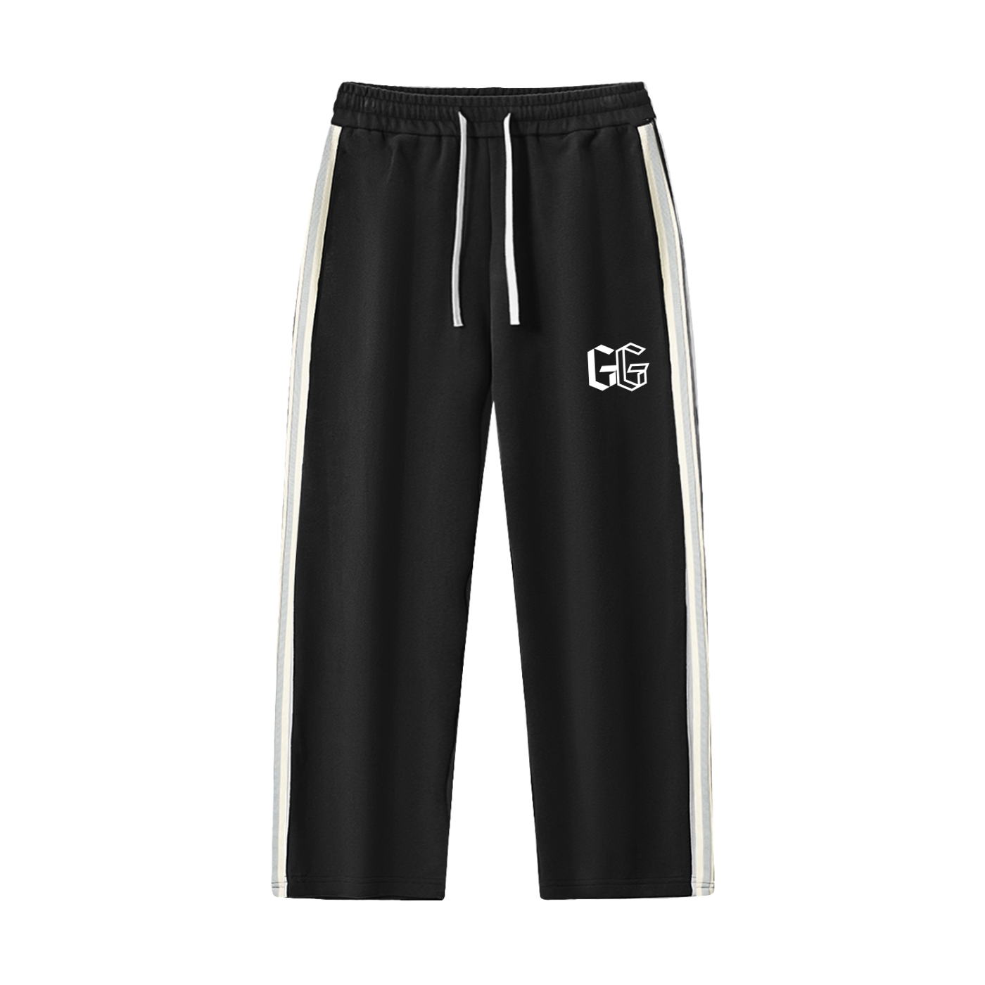 Contrast Side-Stripe Straight-Leg  Pants