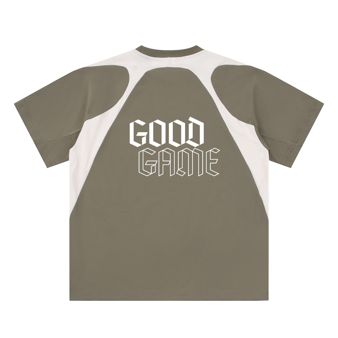 Contrast Panel Cotton T-Shirt