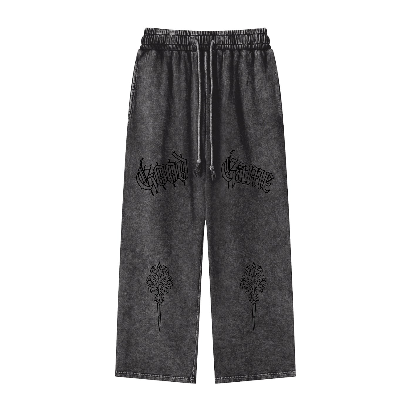 Snow Washed Straight Leg Pants