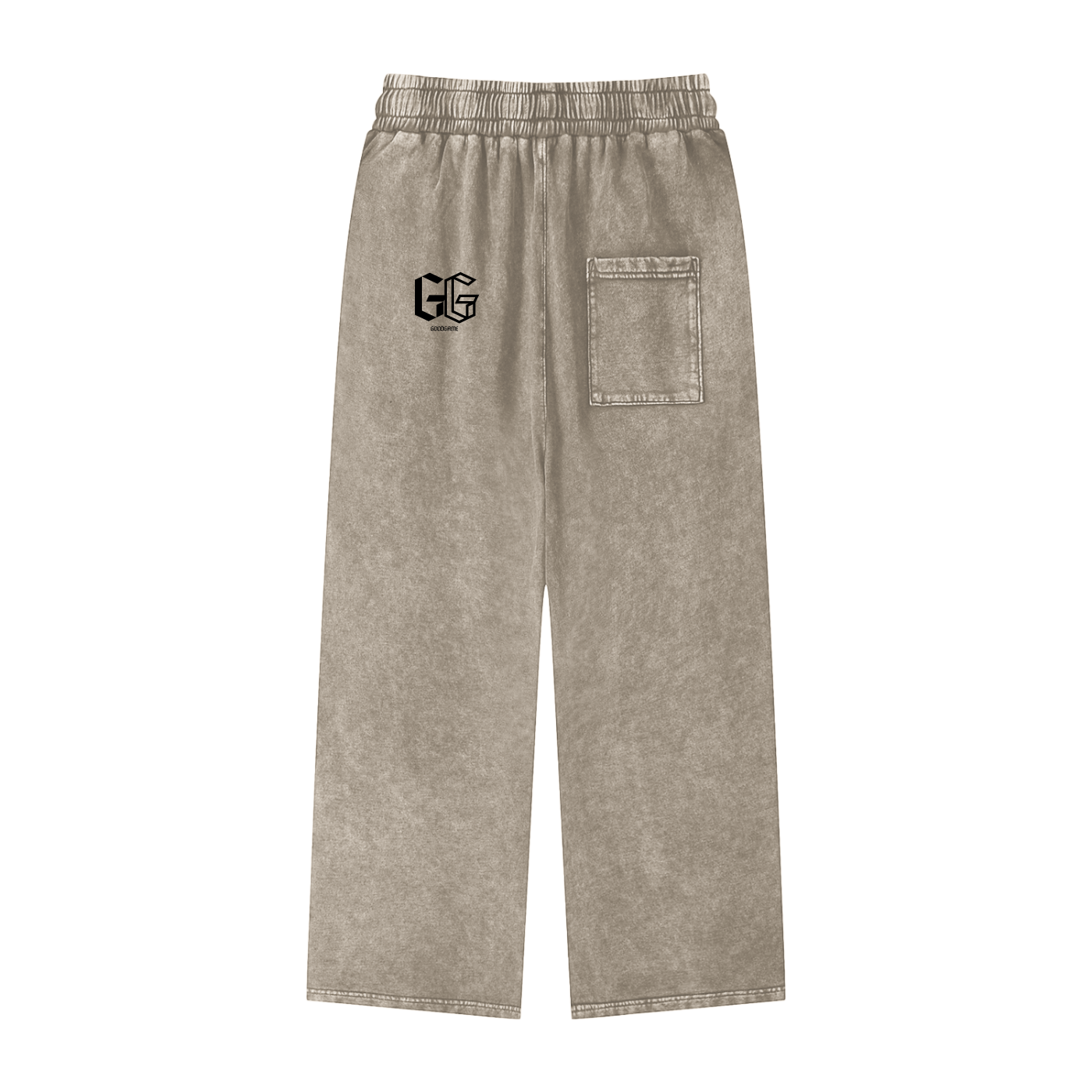 Snow Washed Straight Leg Pants