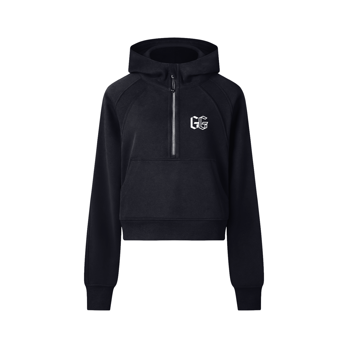 Cropped Half-Zip Hoodie