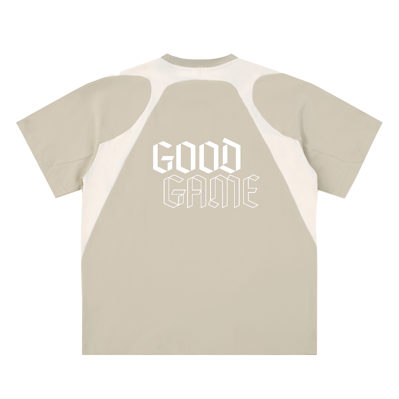 Contrast Panel Cotton T-Shirt