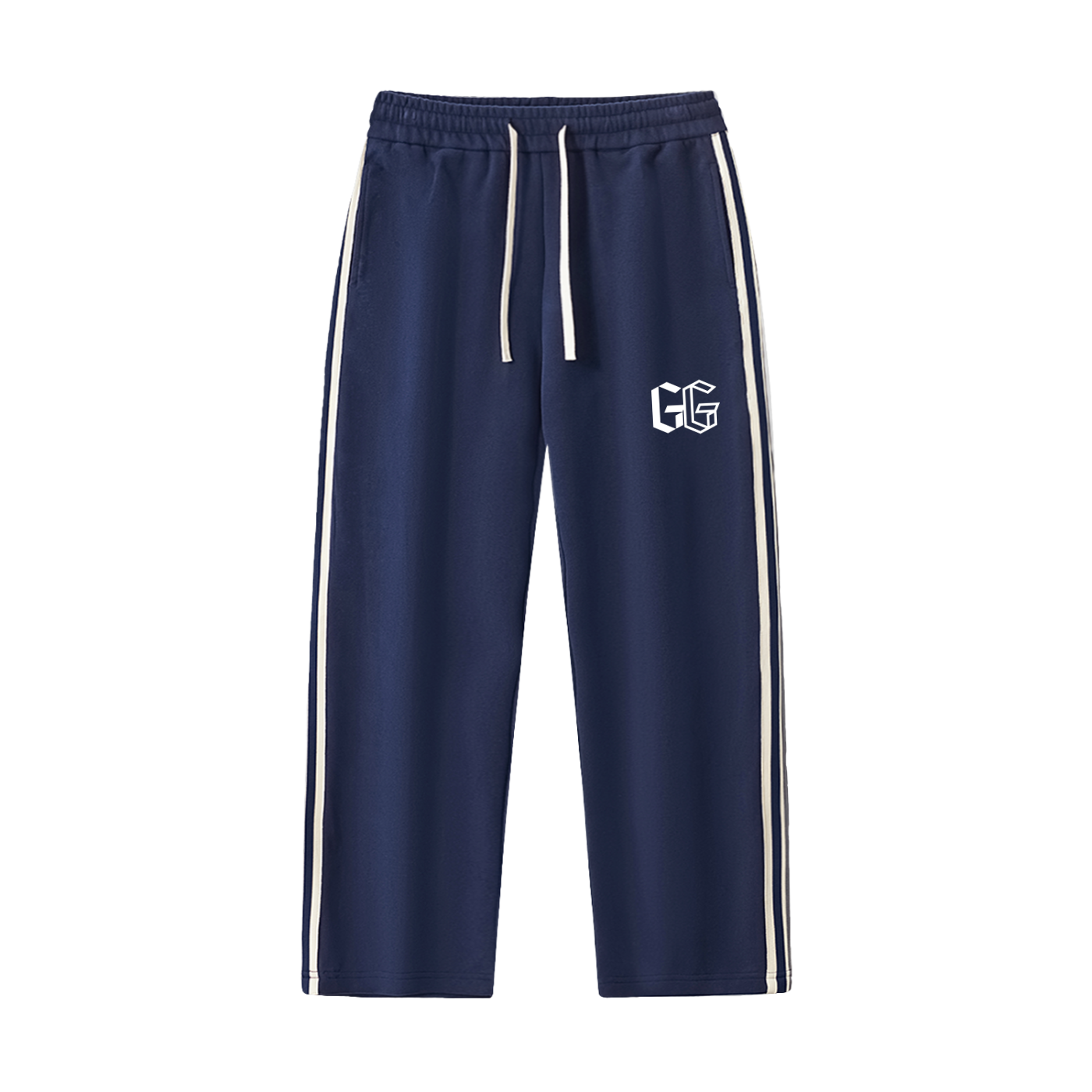 Contrast Side-Stripe Straight-Leg  Pants